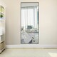 image 5 of Living and Home Modern Slim Frame Full Length Wall Mirror Black