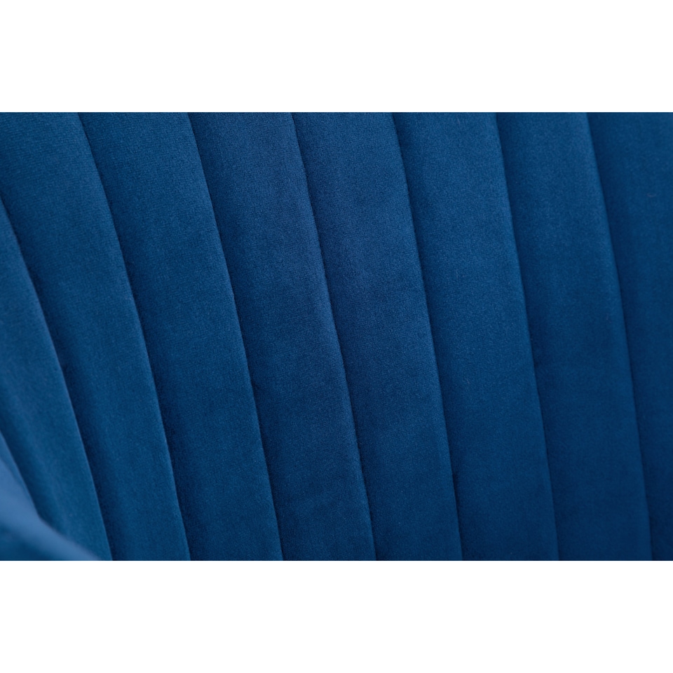 image 1 of Kahlo Velvet Swivel Office Chair- Blue/Chrome