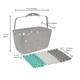 image 7 of JVL Plastic Peg Basket, Grey with 48 Plastic Dolly Pegs, Aqua