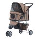image 1 of PawHut Pet Stroller Pushchair Carrier for Cat Puppy with 3 Wheels Brown