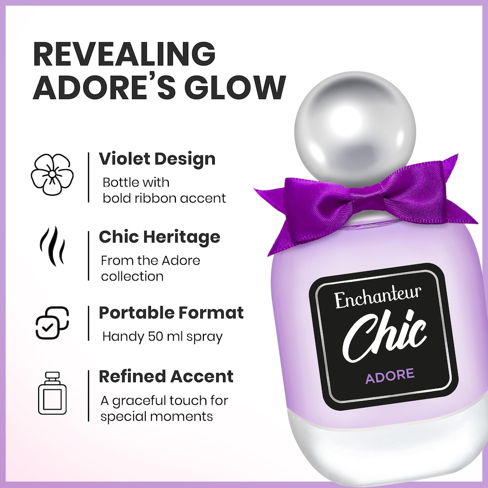 image 1 of Yardley London Enchanteur Chic Adore Eau de Toilette 50ml