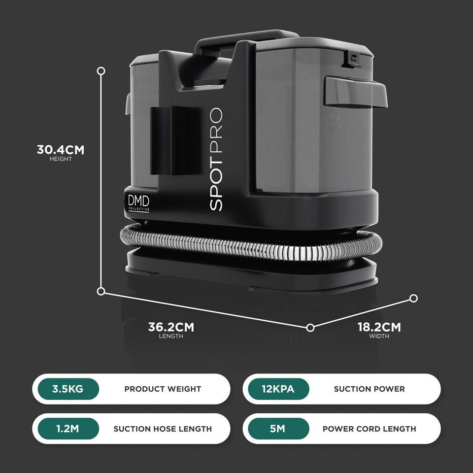 image 1 of DMD SpotPro Carpet Cleaner Spot Vac, 1.8L Upholstery Cleaner, Removes Spills, Stains and Dirt