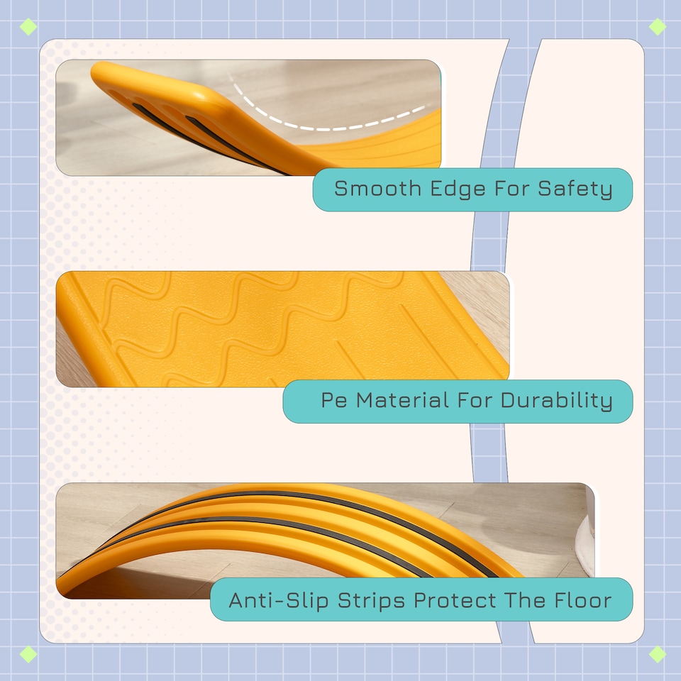 image 1 of ZONEKIZ Kids Wobble board, Montessori-Inspired Toy for 3-6 Years, Orange