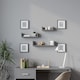 image 2 of Set of 3 U-Shaped Floating Wall-Mounted Shelves | Grey | 1