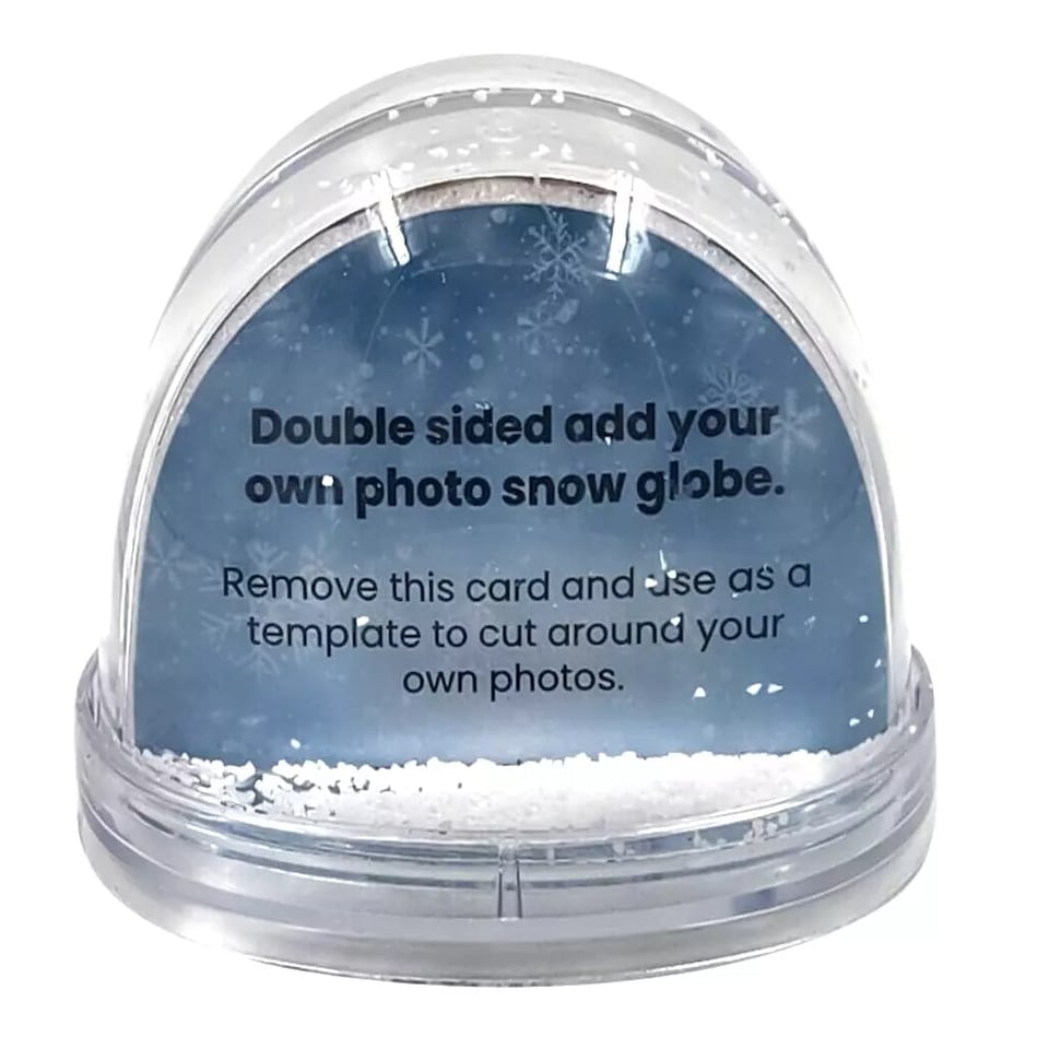 image 1 of Christmas Add Your Own Photo Snow Globe