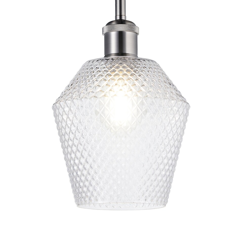 image 1 of Modern and Compact Diamond Design Clear Glass Pendant Lamp Shade - 17cm x 17cm | Clear
