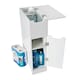 image 7 of Elegant Brands Sennen Super Slim Bathroom Storage Cabinet in White White