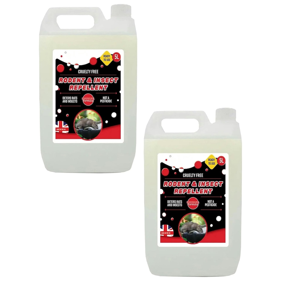 image 1 of 2 x Cruelty Free 5 Litre Ready to Use Rodent & Insect Repellent for Home, Office, Garage & Warehouse