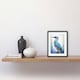 image 2 of Blue Footed Booby Bird Watercolour Painting Collage 9x7" Black Framed Wall Art Print