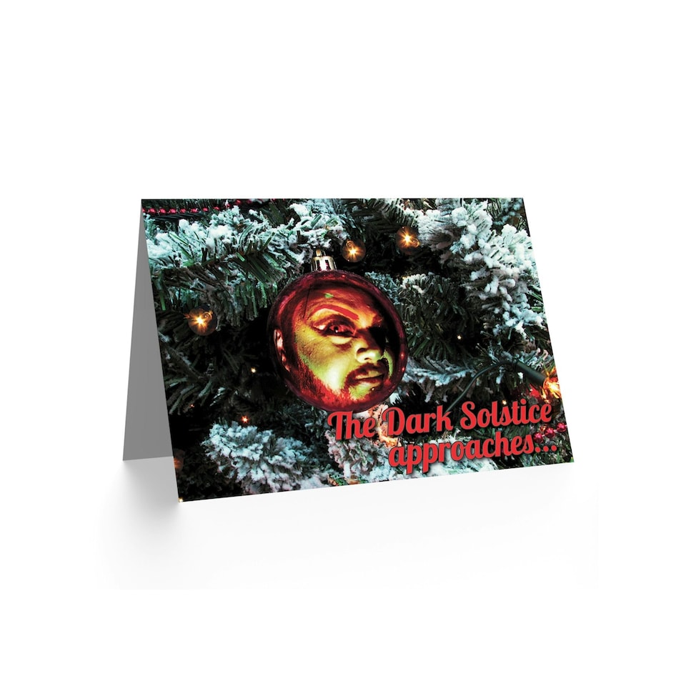 image 1 of Xmas Dark Solstice Devil Face Present Christmas Card