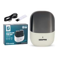 GEEPAS Wet & Dry Pocket Electric Shaver for Men