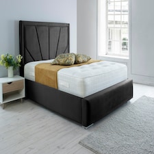 Itala Plush King Bed Frame - Black