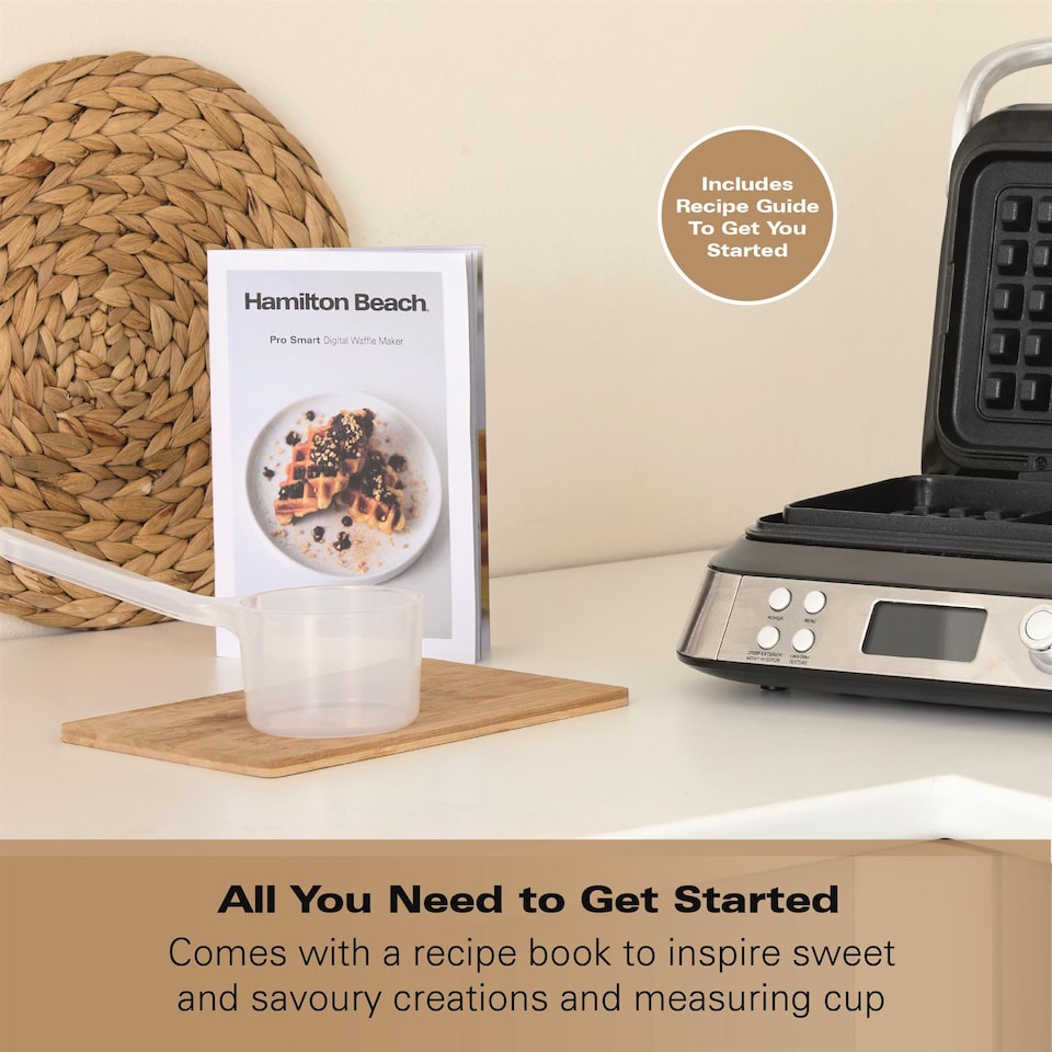 image 1 of Hamilton Beach Pro Smart Waffle Maker