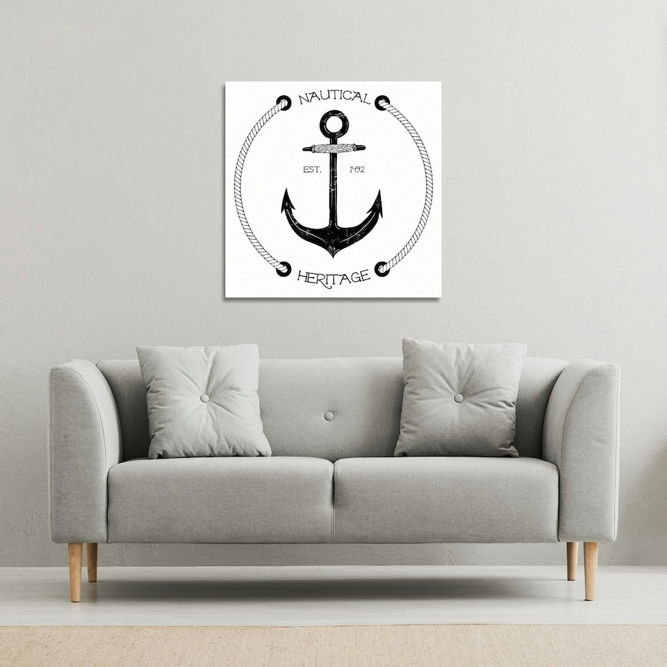 image 1 of Nautical Anchor (Canvas Print) 61 x 61 x 4cm