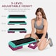 image 3 of HOMCOM Aerobic Steppers Compact Stepper for Indoor Exercise Workout