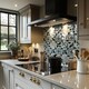 image 2 of Blue Nautical Elements Splash Back | White