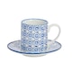 image 4 of Nicola Spring 12 Piece Hand-Printed Espresso Cup & Saucer Set - 65ml - Navy