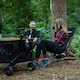 image 7 of MoverX Ultra Lightweight High Back Camping Chair, Foldable Garden Outdoor Picnic BBQ Festival Camp Chairs Black