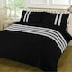 image 1 of Lace Dia Duvet Cover Set - Double - Black