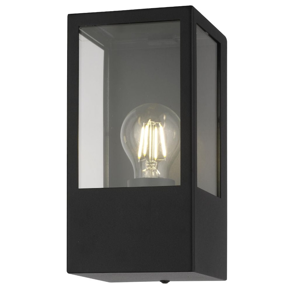 image 1 of CGC Dave Black Stainless Steel Outdoor Wall Light Lantern E27 IP54