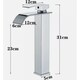 image 3 of Basin Tap Silver Waterfall Tall Single Lever Handle Single Hole Mono Basin Mixer