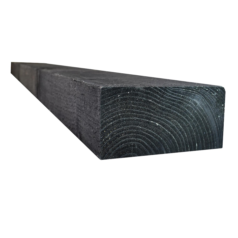 image 1 of Snowdon Timber Garden Treated Black Sleeper 10 Pack (L) 2.4m (W) 195mm (H) 95mm