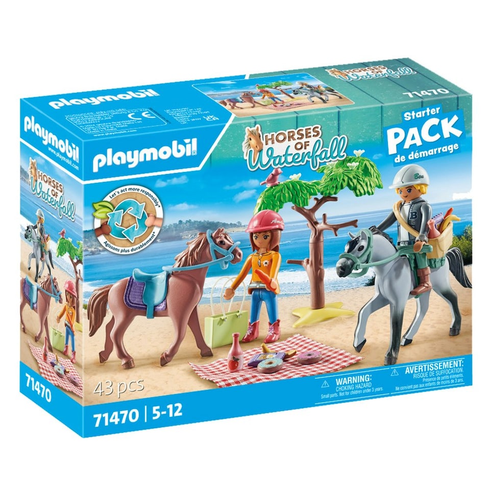 image 1 of PLAYMOBIL 71470 Horses of Waterfall Horse Riding Trip Starter Pack