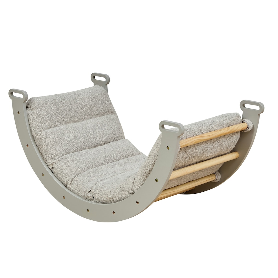image 1 of Tutti Bambini Scala Montessori Pikler Rocking Frame Cushion - Boucle Mushroom