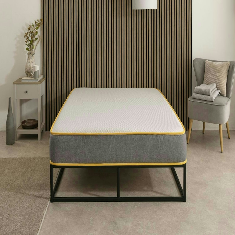 image 1 of The Saffron Comfort All Foam Mattress – 8" Deep Memory & Reflex Foam Grey | King