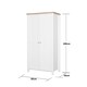 image 6 of Astbury 2 Door Double Wardrobe White and Oak Bedroom Furniture