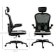image 7 of Vinsetto Mesh Chair with Headrest, 4D Lumbar Support, Flip-up Arm, Black Black