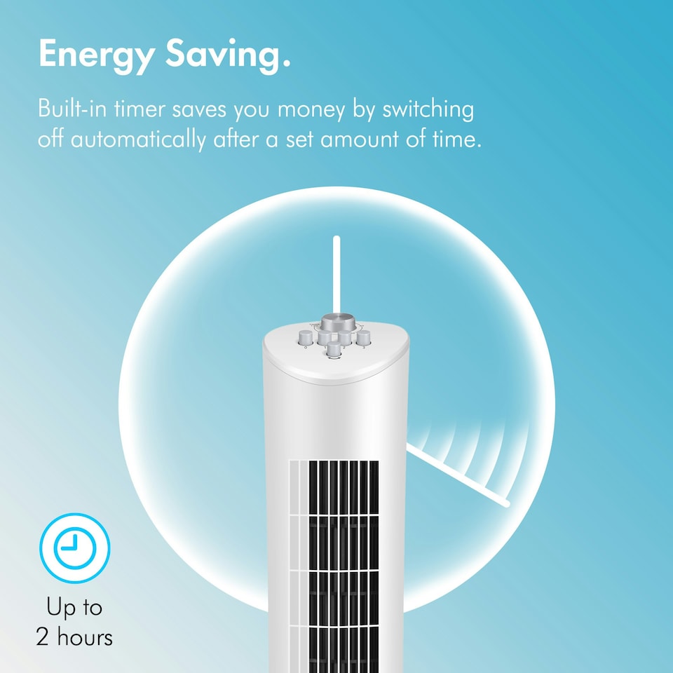 image 1 of VonHaus Tower Fan 31" White