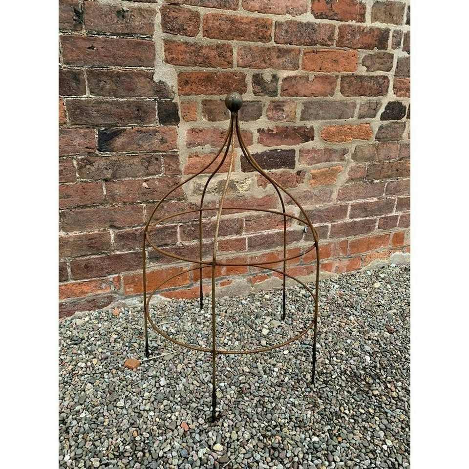 image 1 of Paris Cloche Plant Support - Steel - L43.2 x W43.2 x H72.4 cm - Bare Metal/Ready to Rust