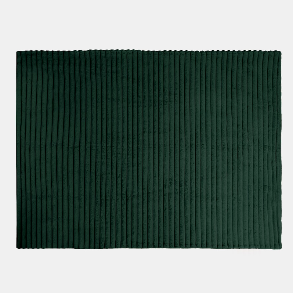 image 1 of OHS Faux Fur Ribbed Fleece Throw Blanket Winter Warm Supersoft