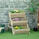 image 2 of Outsunny 3 Tier Raised Garden Bed Wooden Elevated Planter Box Kit, Brown