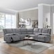 image 5 of Praga 5 Seater Manual Recliner Corner Sofa | Grey | Light Grey | Five Plus Seater