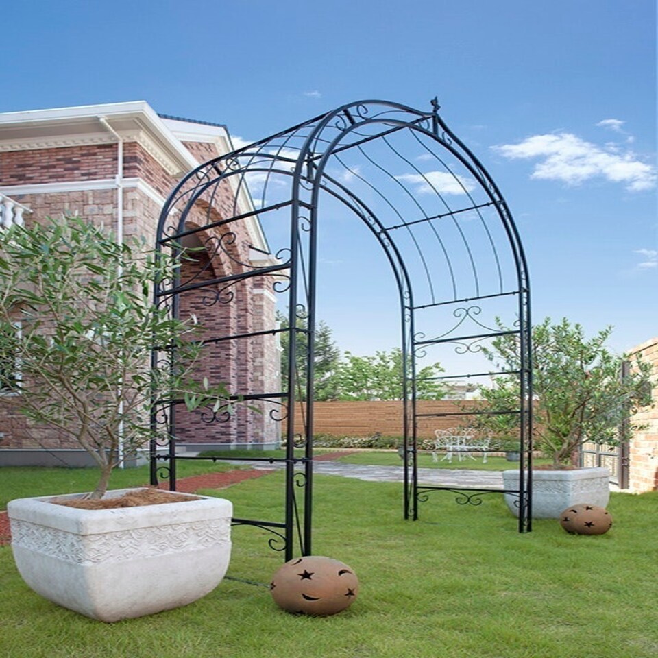 image 1 of Flower Garden Arch Black