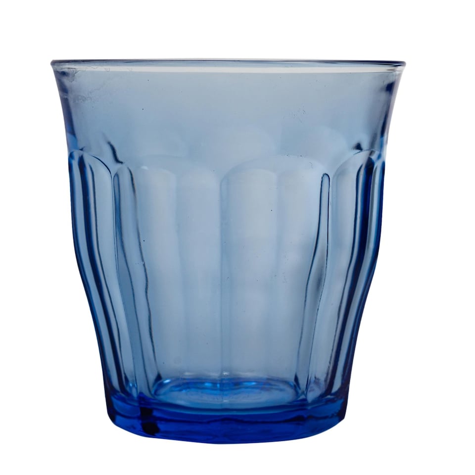 image 1 of Duralex Picardie Drinking Glasses - 310ml Tumblers for Water, Juice - Blue - Pack of 6 | Blue | Blue