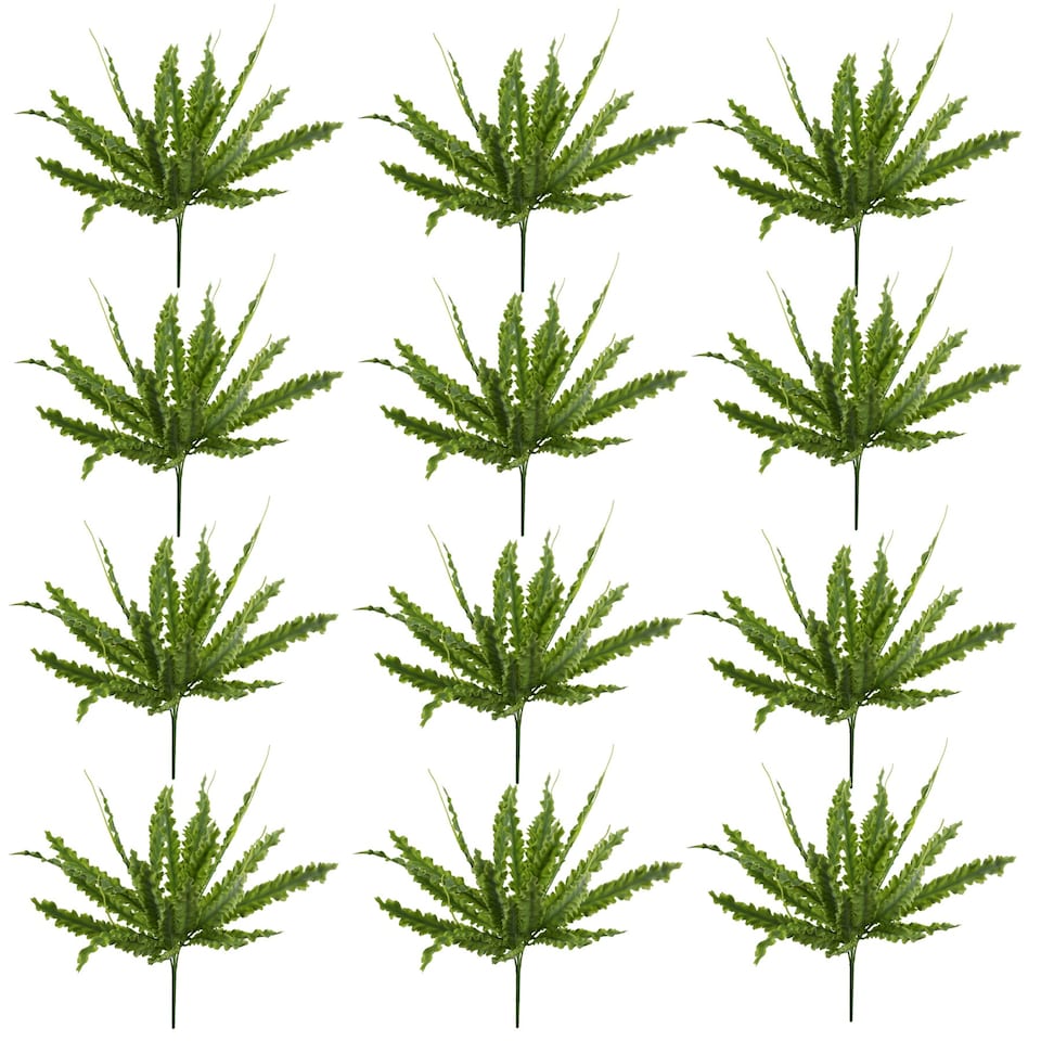 image 1 of Artificial Fern Plant 40cm Artificial Crocodile Fern Plant Pack 12