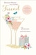 image 4 of Lovely Friend Milestone Birthday Card with Personalised Age Options (18, 21, 30, 40 Today) - Pink Cocktails - Foil Finish