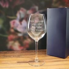 Personalised Engraved Enoteca 19oz Large Wine Glass Gift Box
