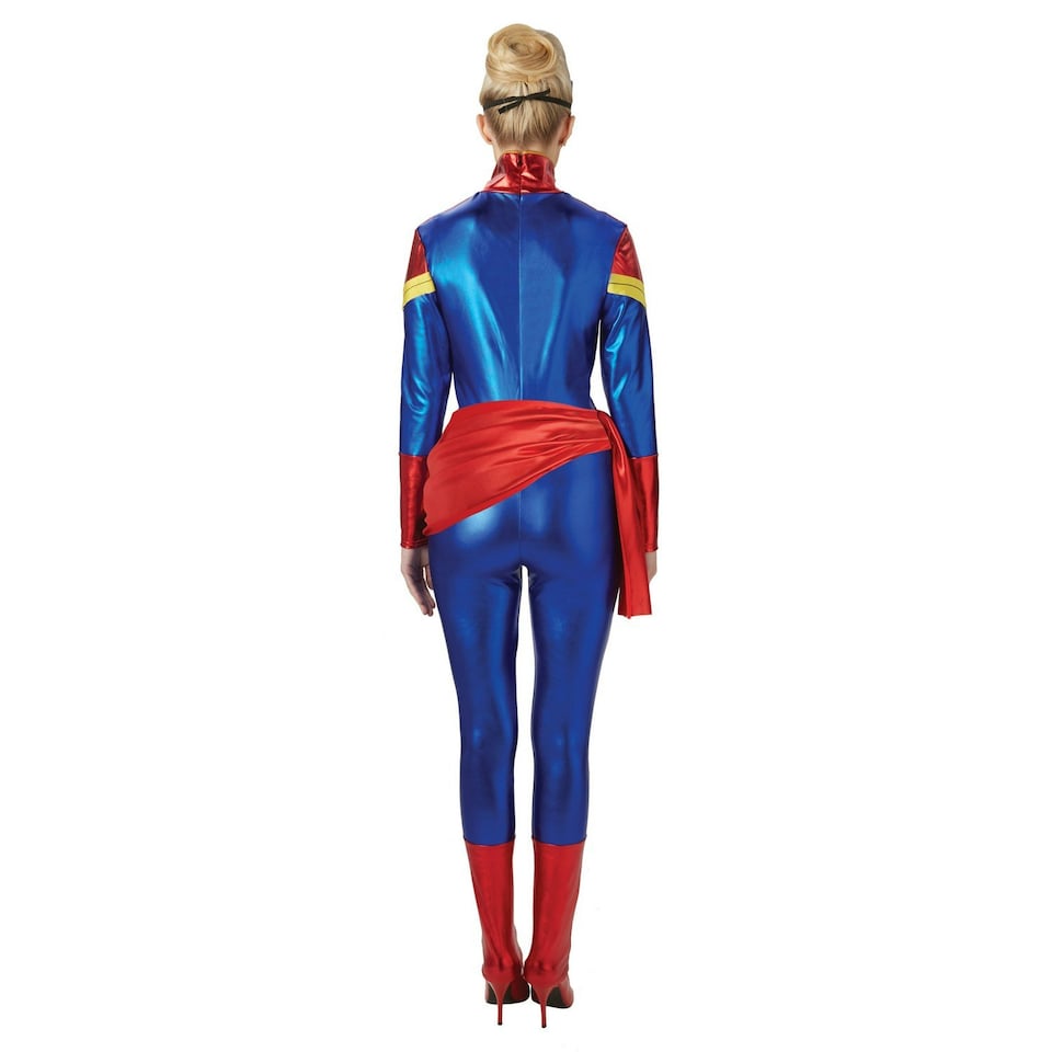 image 1 of Captain Marvel Womens/Ladies Costume - Blue/Red - M M
