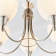 image 4 of Alton 5 Light Multi Arm Ceiling Pendant Satin Chrome, Matt Opal Glass, E14