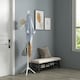 image 8 of HOMCOM Coat Rack Bamboo Coat Stand with 8 Hooks for Handbags, White