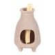image 3 of Something Different Ribbed Incense Holder - Greige - One Size