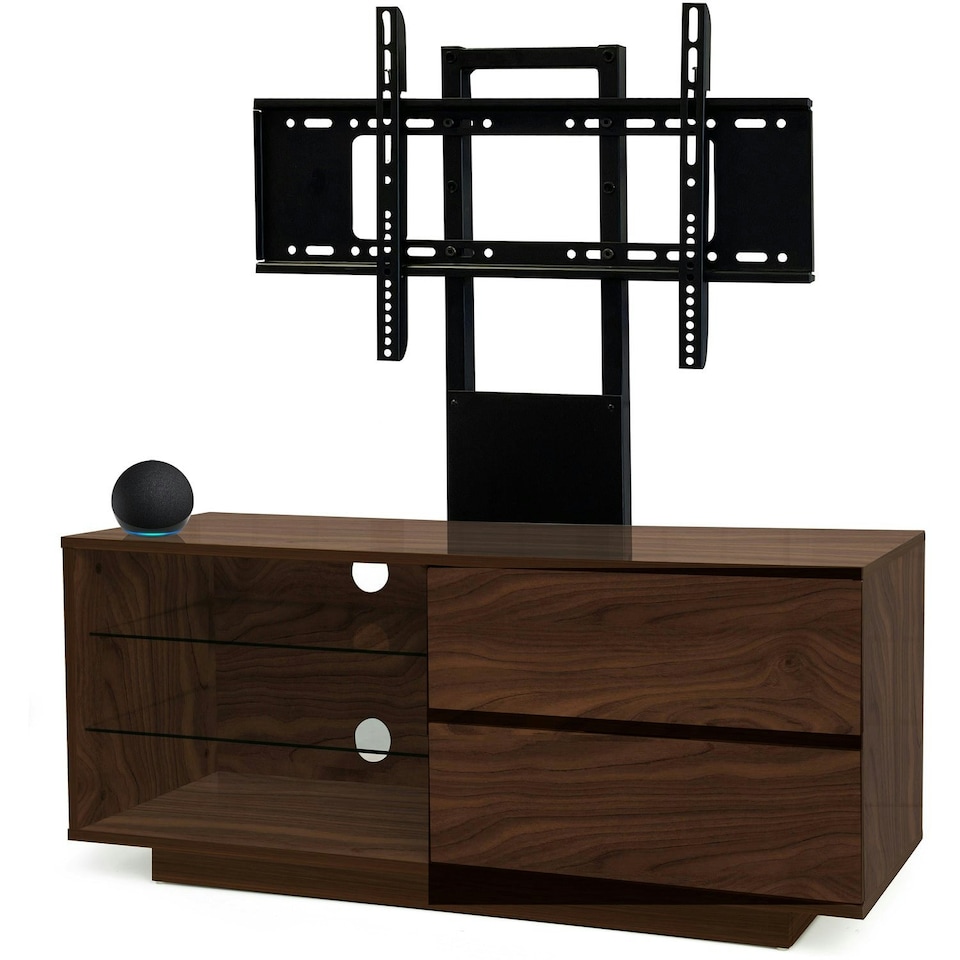 image 1 of Centurion Supports Gallus Walnut with 2-Walnut Drawers and 3-Shelf 32"-55" LED/LCD/Plasma Cabinet TV Stand with Mounting Arm | Multi | 1