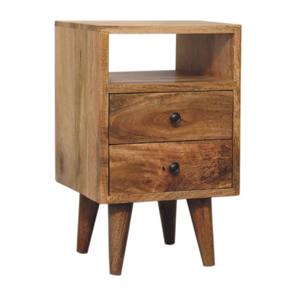 image 1 of Artisan Furniture Solid Wood Mini Oak-ish Classic Open Bedside