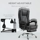 image 3 of Vinsetto Executive Office Chair Computer Desk Chair for Home w/ Footrest, Black