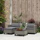 image 8 of Outsunny 5 Pieces PE Rattan Garden Furniture Set, 4 Seater Garden Corner Sofa Set with Glass Coffee Table, Wicker Outdoor Furniture Set with Cushions for Patio Deck, Dark Grey