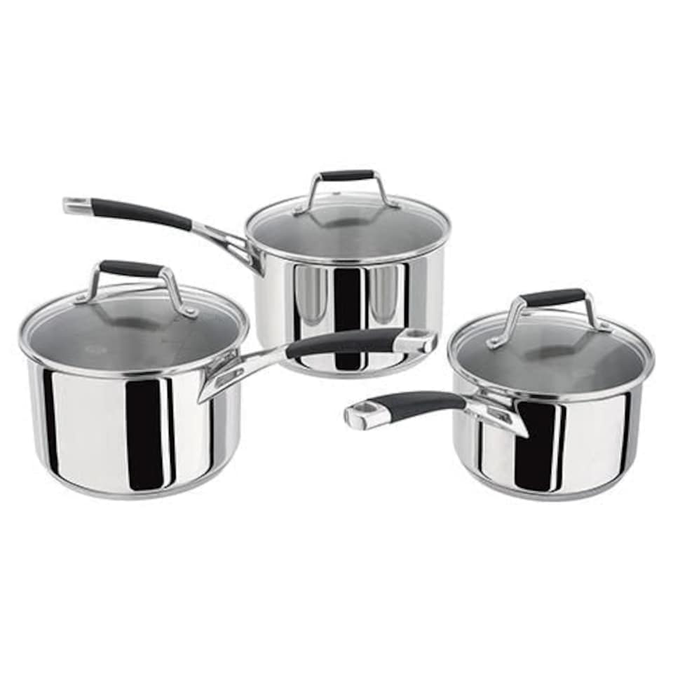 image 1 of Stellar 5000 Induction Flow 3 Piece Saucepan Set